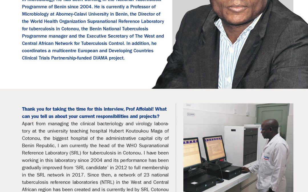A presentation of the TB-Lab project in the November 2022 journal of the African Society for Laboratory Medicine (ASLM)